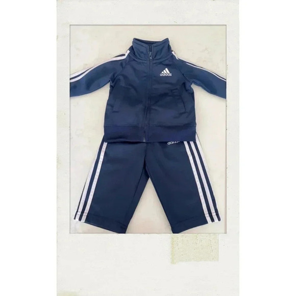 AdidasBaby Adidas Blue Track Suit Jacket Pants 6 Months
